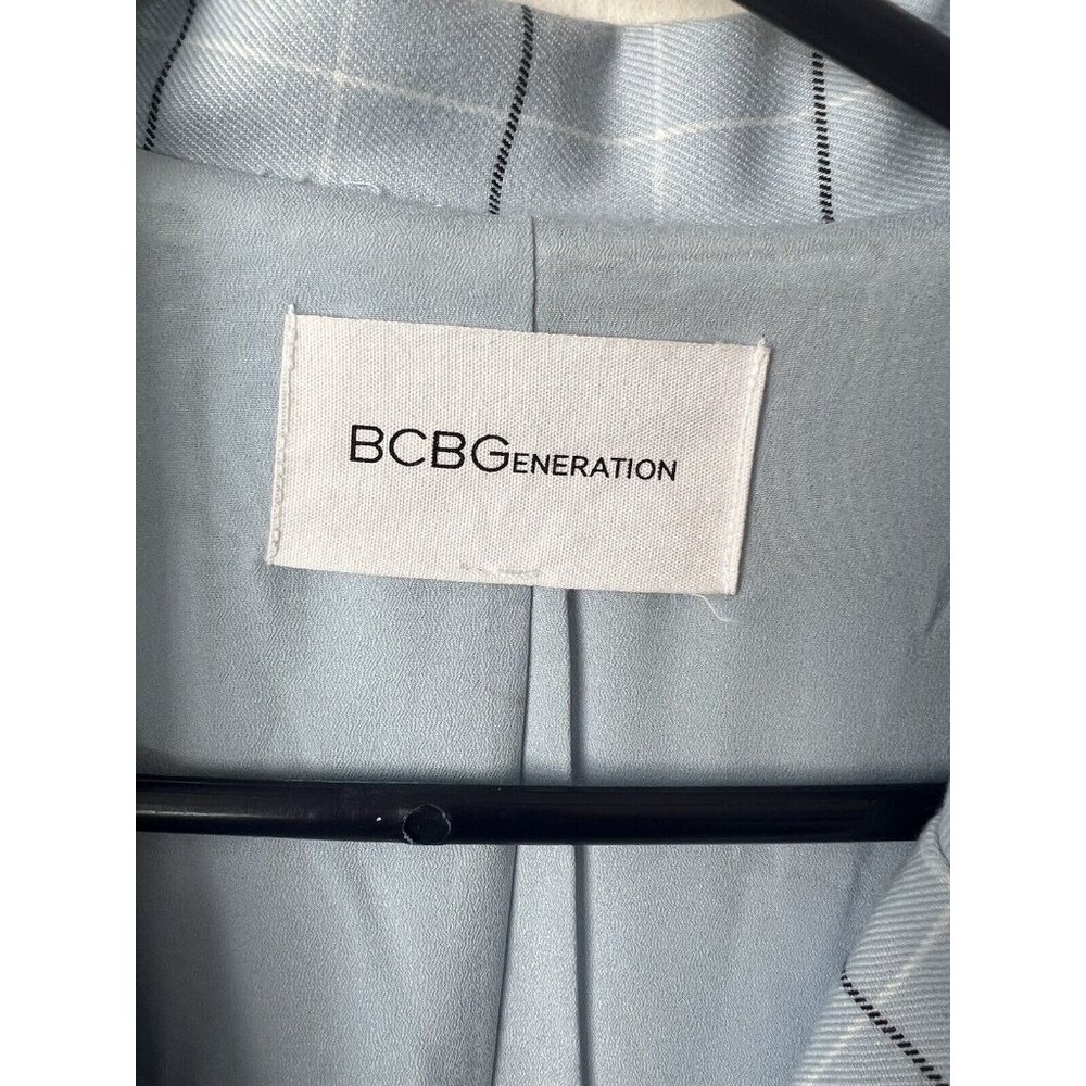 Bcbgeneration Basic Blazer In Blue Plaid Size Lar… - image 8